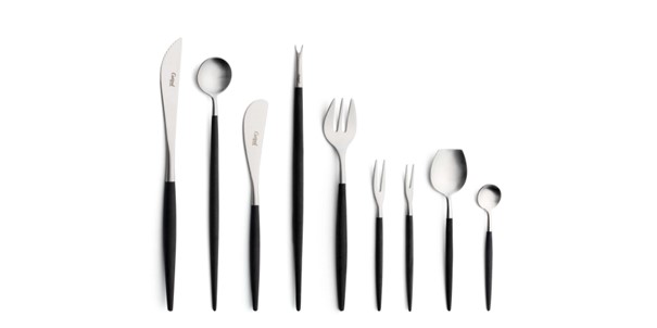 Fourchette à dessert Goa Black Silver | Val-Enza | Cutipol