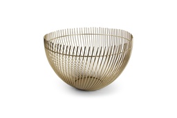 [VE820172] Panier Ø30xH18cm Iris Gold