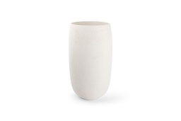 [VE820156] Vase Ø24xH42cm White Bullet
