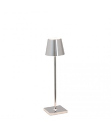 [VELD0490C3] Lampe de table Ø7xH27cm Silver Poldina