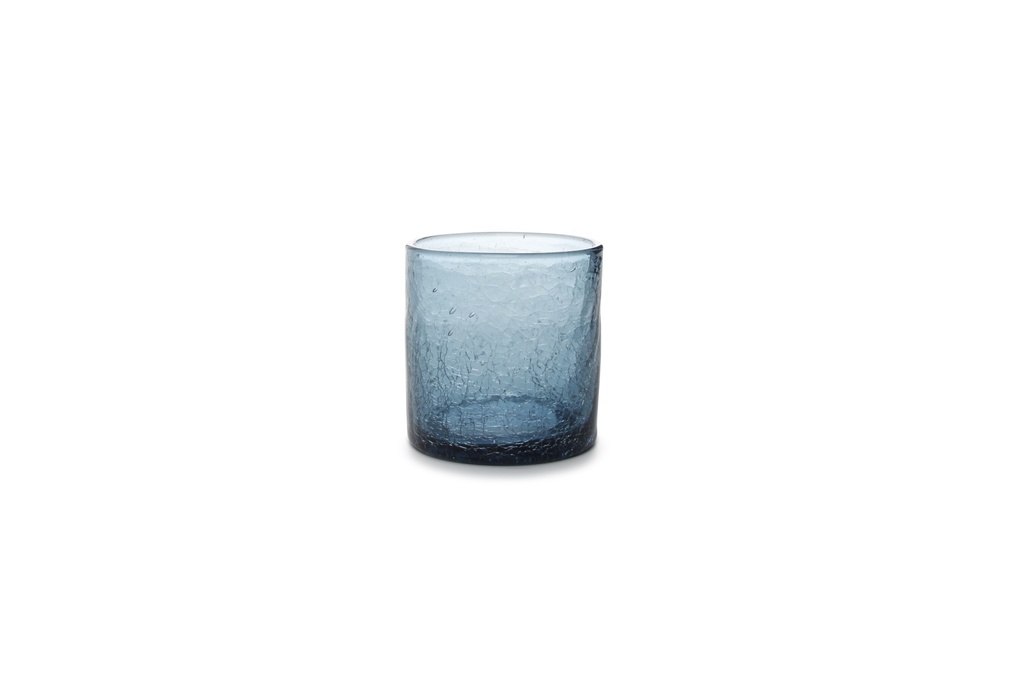 Verre Crackle Bleu 22cl - Set/4