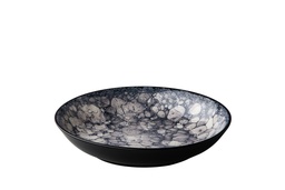 [VEQU90112] Assiette creuse Ø21xH4cm Black Bubble