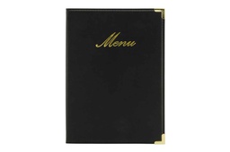 [VEMCCRA5BL] Protège-menu A5 Noir Classic